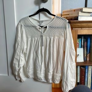 White size M Luckybrand blouse